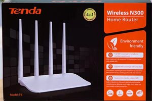 Tenda F6 N300 Mbps Ethernet Single-Band Wi-Fi Router