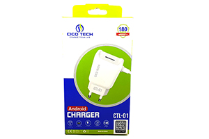 Mobile charger CICO Tech Android charger, CTL-01, with USB port & micro USB pin, Type - B