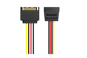 Vention KDABY Sata 15-pin Male to Female 0.3 Meter Black Power Extension Cable