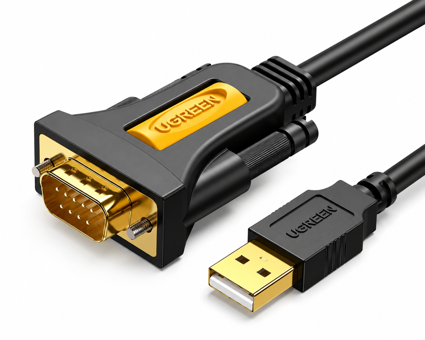 Ugreen CR104 (20211) USB Male to Serial Male 1.5 Meter Gray Cable